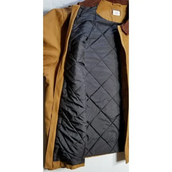 Northeast Outfitters Full Zip Canvas Quilt Lined Chore Barn Coat Jacket Men XXL - Picture 4 of 16